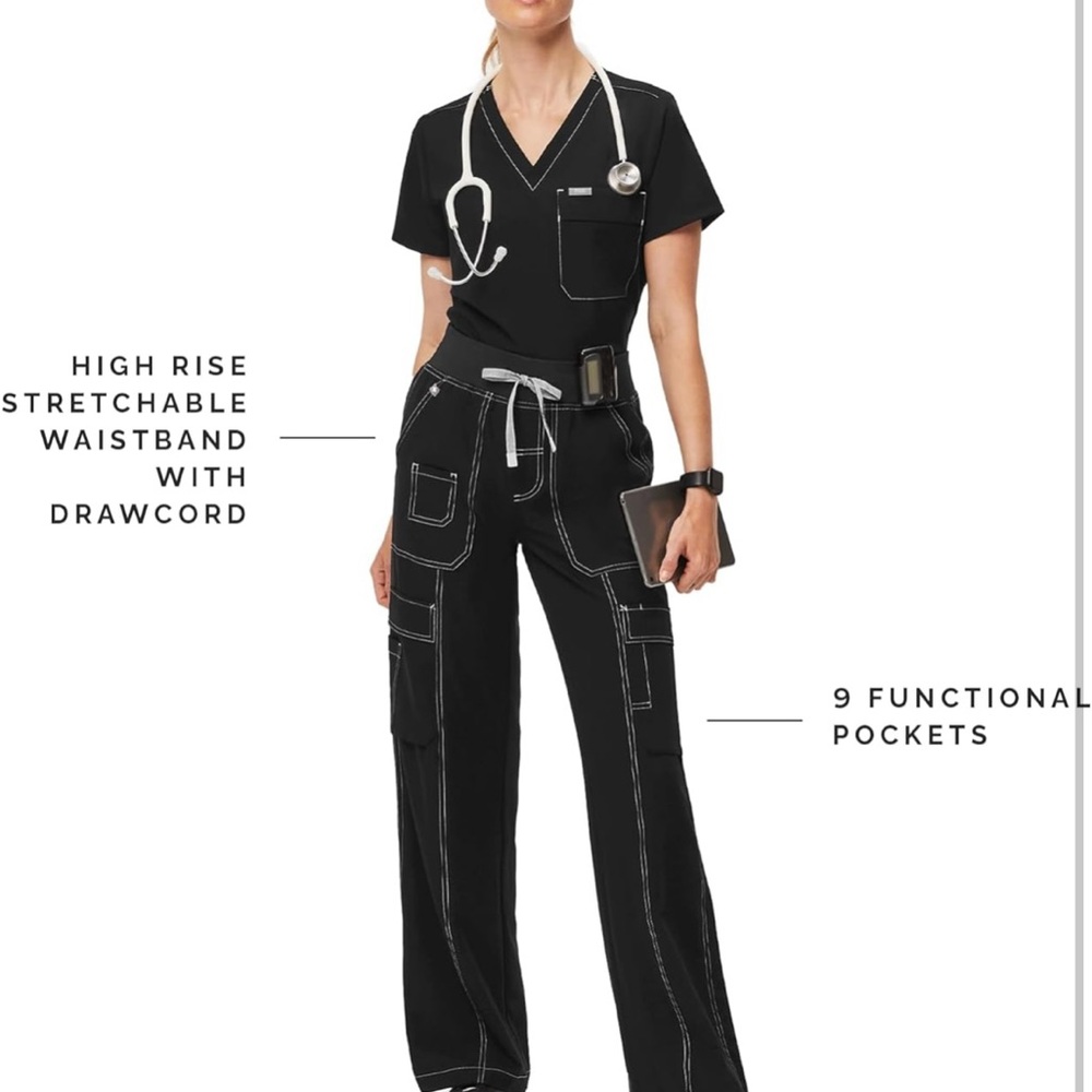 FIGS Yendi Cargo Scrub Pants XS Petite